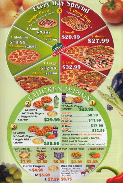 Menu of Omega Pizza & Wings photo3
