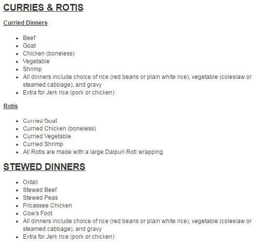 Menu of Mr. Jerk & Mr. Chin photo3