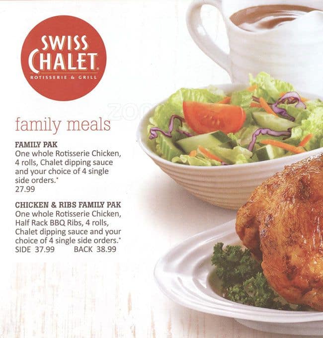 Menu of Swiss Chalet Express photo11