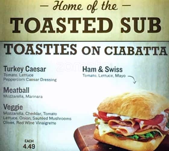 Menu of Quiznos photo5