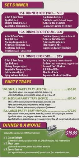 Menu of Sushi Kan photo6