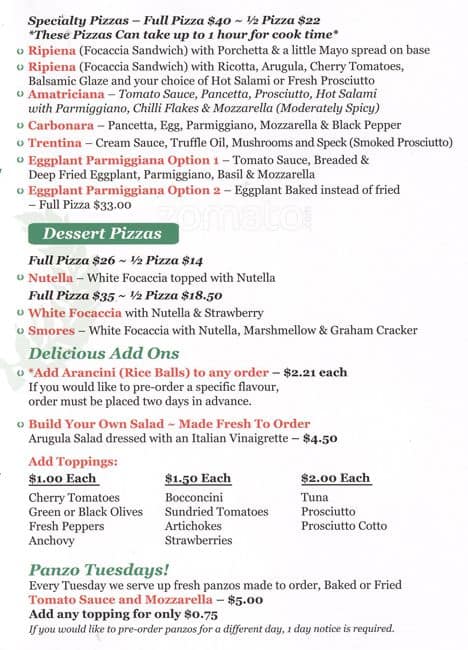 Menu of Ciao Roma photo3