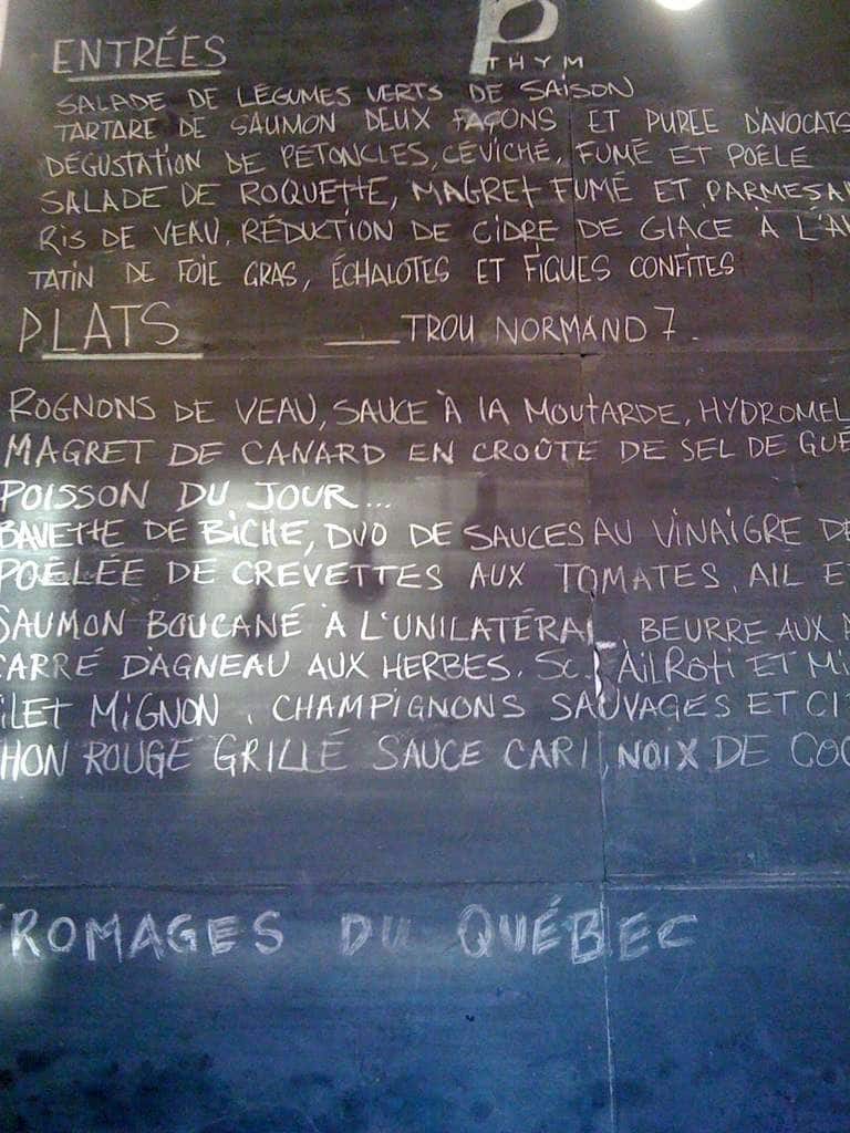 Menu of Restaurant O’Thym photo2