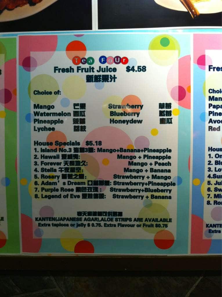 Menu of Taiwan Bubble Zone photo6