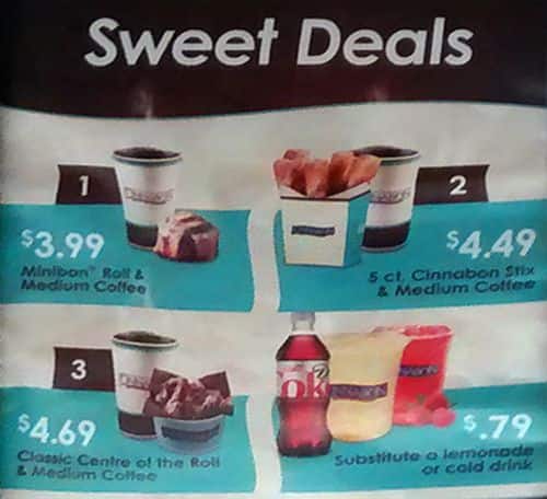 Menu of Cinnabon photo2