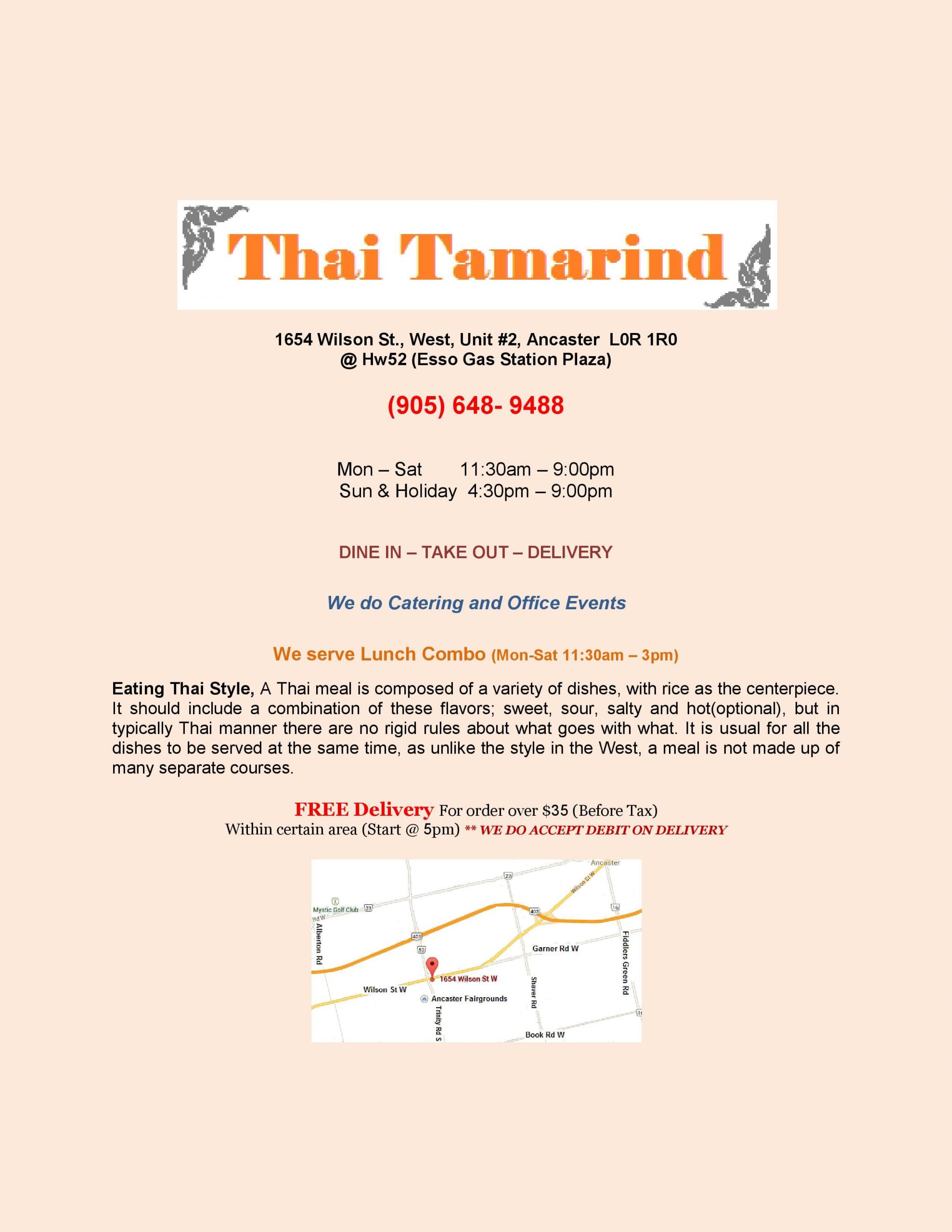 Menu of Thai Tamarind photo10