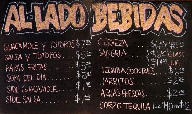 Menu of Tres Carnales Taqueria photo4