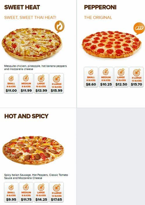 Menu of Pizza Pizza photo5