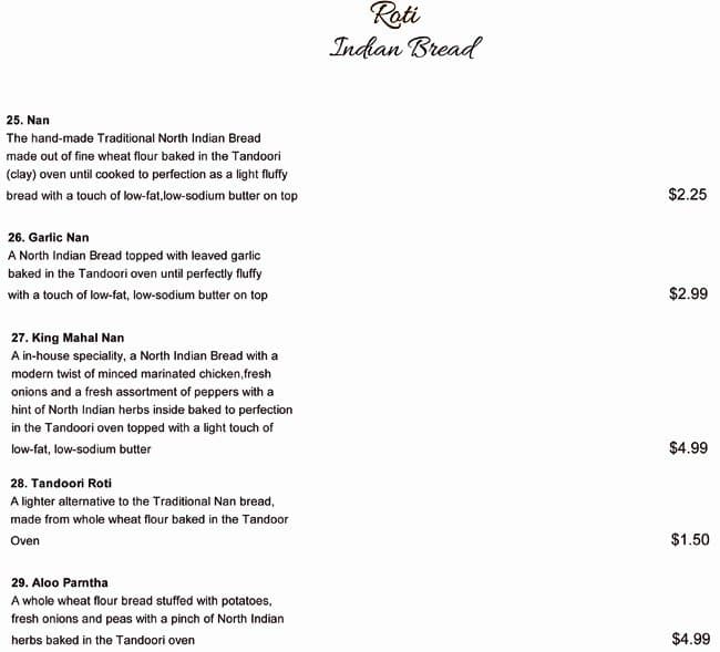 Menu of King Mahal Restaurant photo5