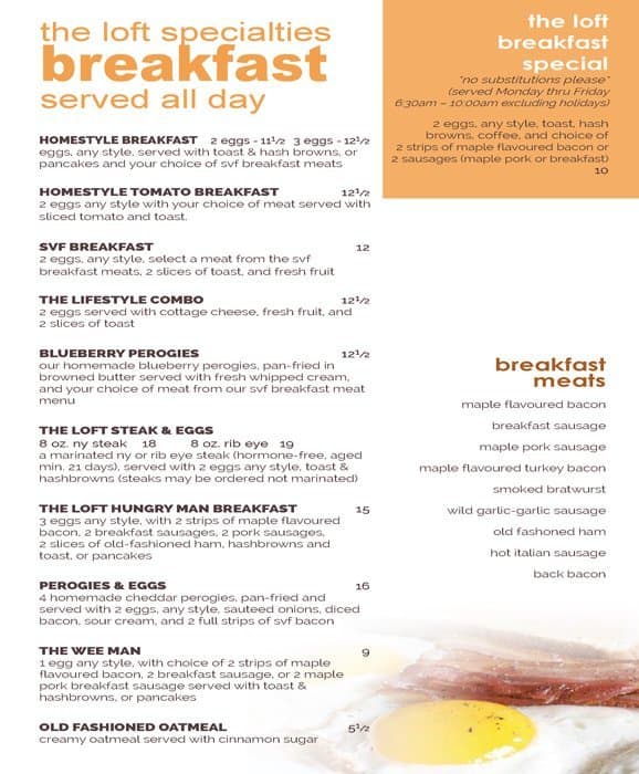 Menu of The Loft at Sandyview Farms photo2