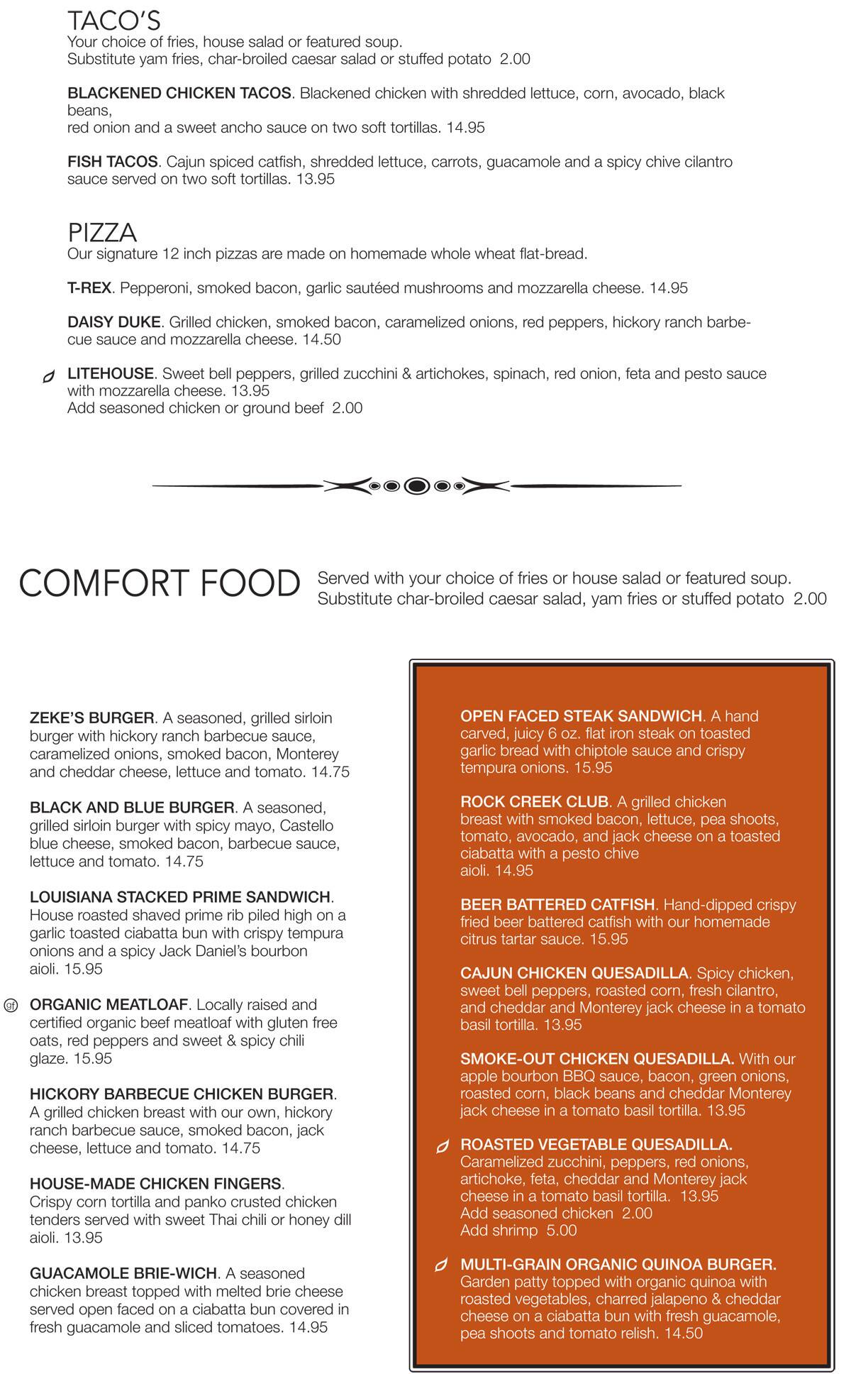 Menu of Rock Creek Tap and Grill photo4