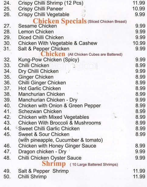 Menu of India Curry House photo3