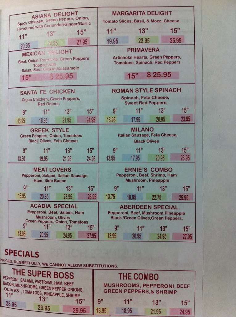 Menu of Gondola Incomparable Pizza photo4