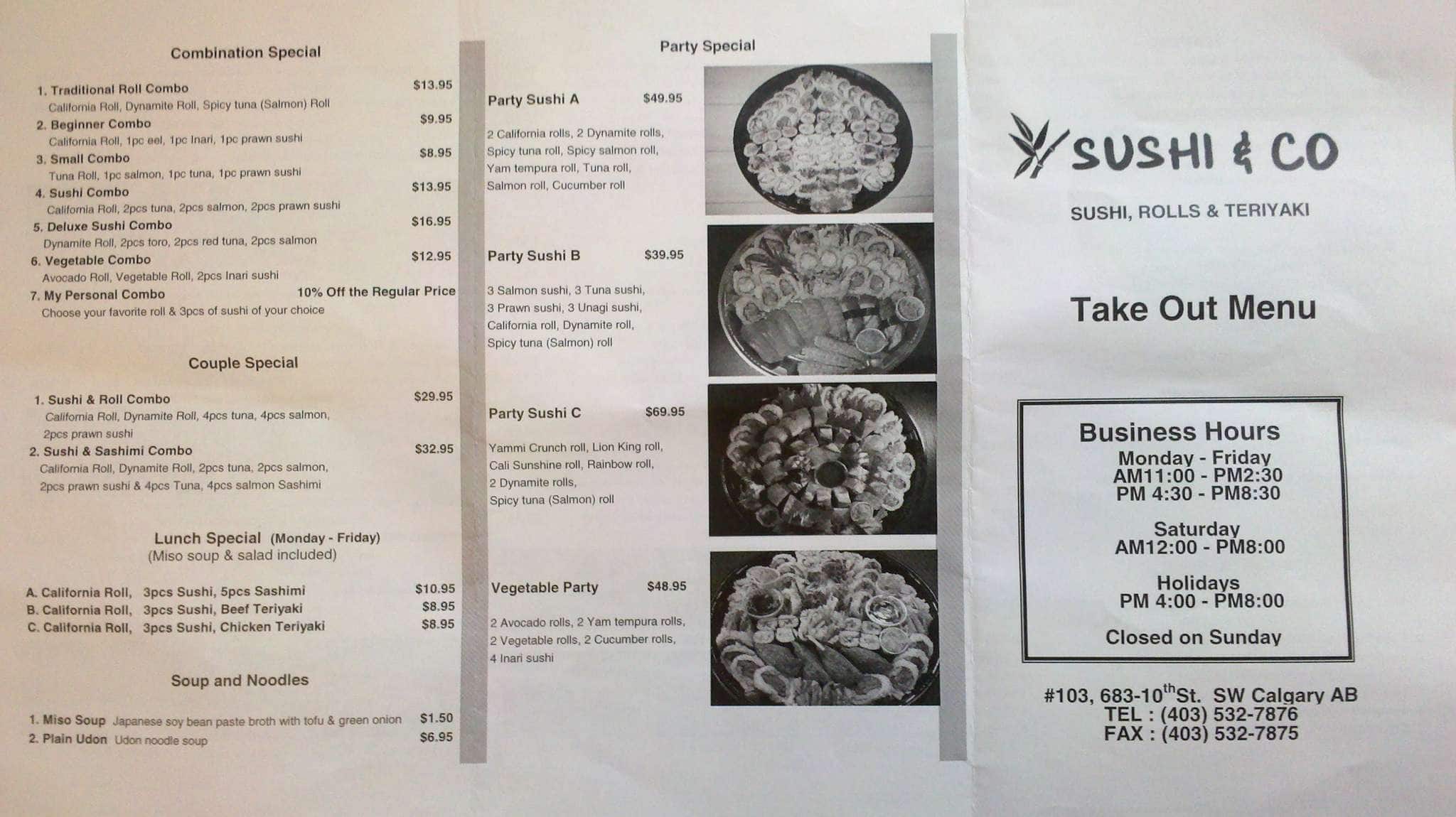 Menu of Sushi & Co. photo12