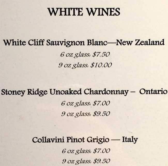 Menu of West Shore Bar & Grill photo14