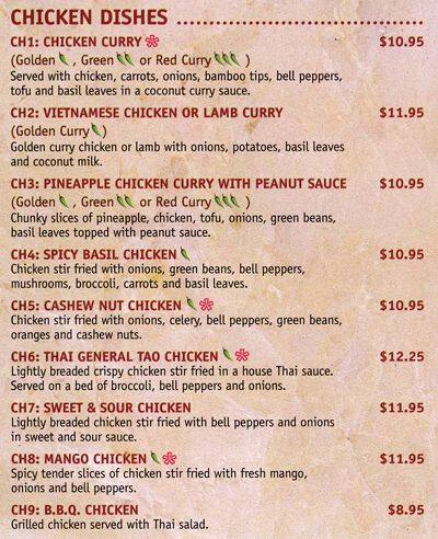 Menu of Funky Thai 2 Go photo10