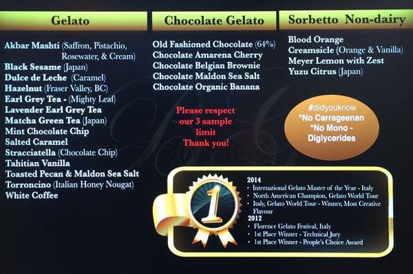 Menu of Bella Gelateria photo3