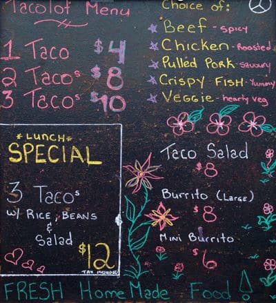 Menu of TacoLot photo3