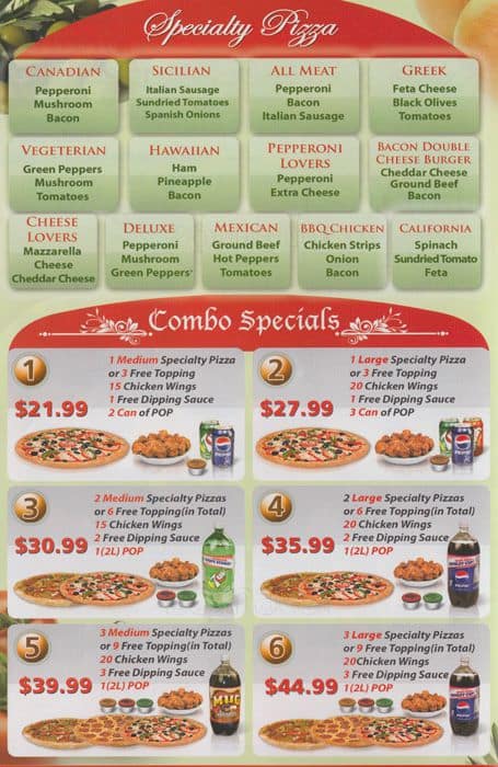 Menu of Omega Pizza & Wings photo2