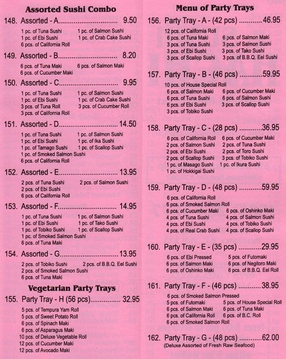 Menu of Sushi Hachi photo5