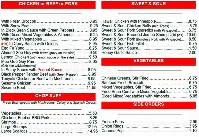 Menu of Chef Chan photo3