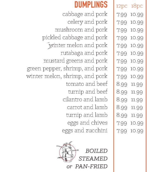 Menu of Dumpling House photo2