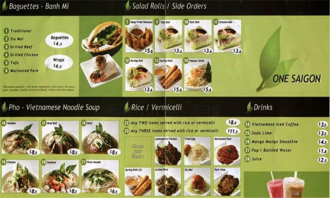Menu of One Saigon photo2