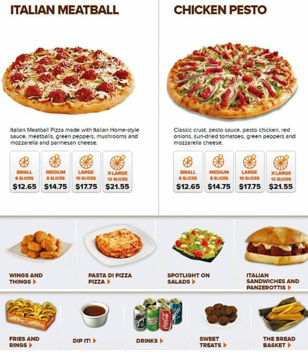 Menu of Pizza Pizza photo10