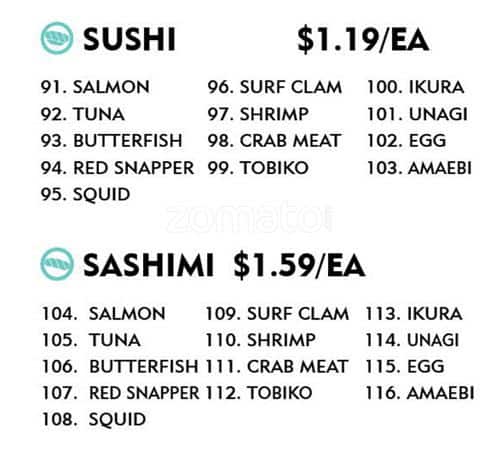 Menu of Sushi Bay photo7