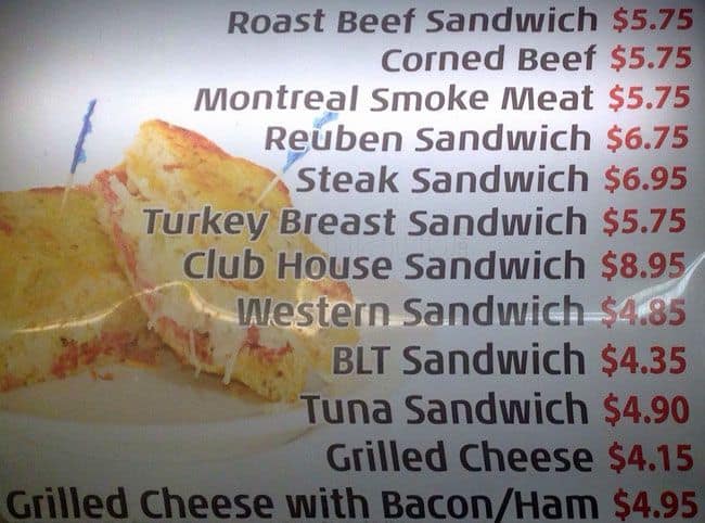 Menu of Paddingtons Pump photo2