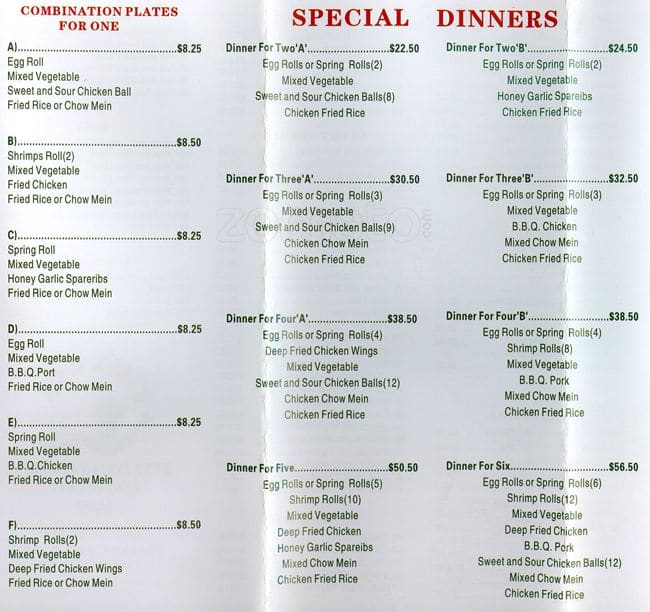 Menu of Cho’s Wok photo4