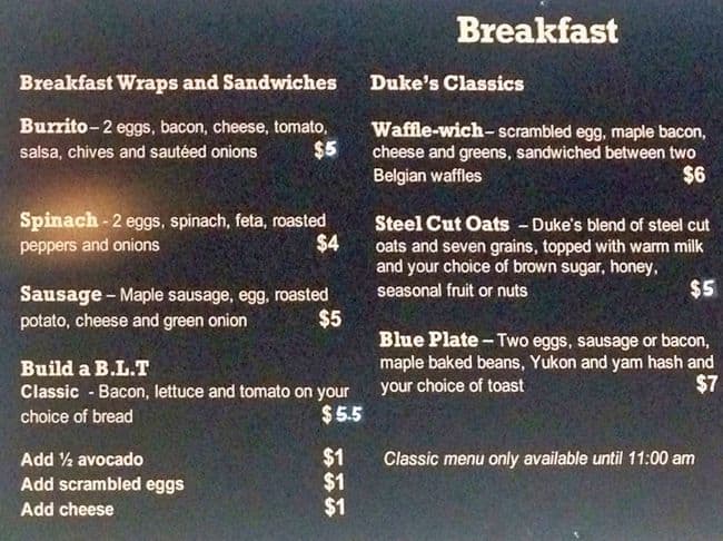 Menu of Duke’s on Broadway photo2