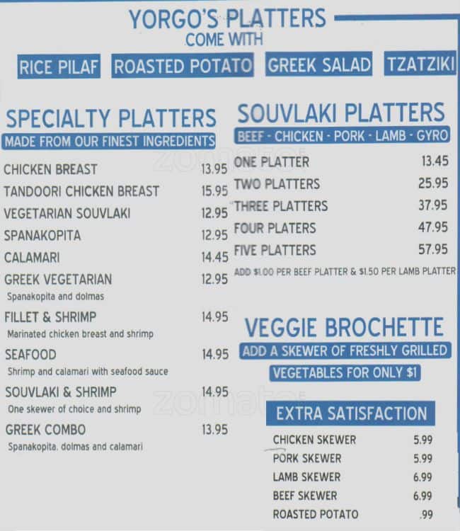 Menu of Yorgo’s Greek Food & Pizza photo5
