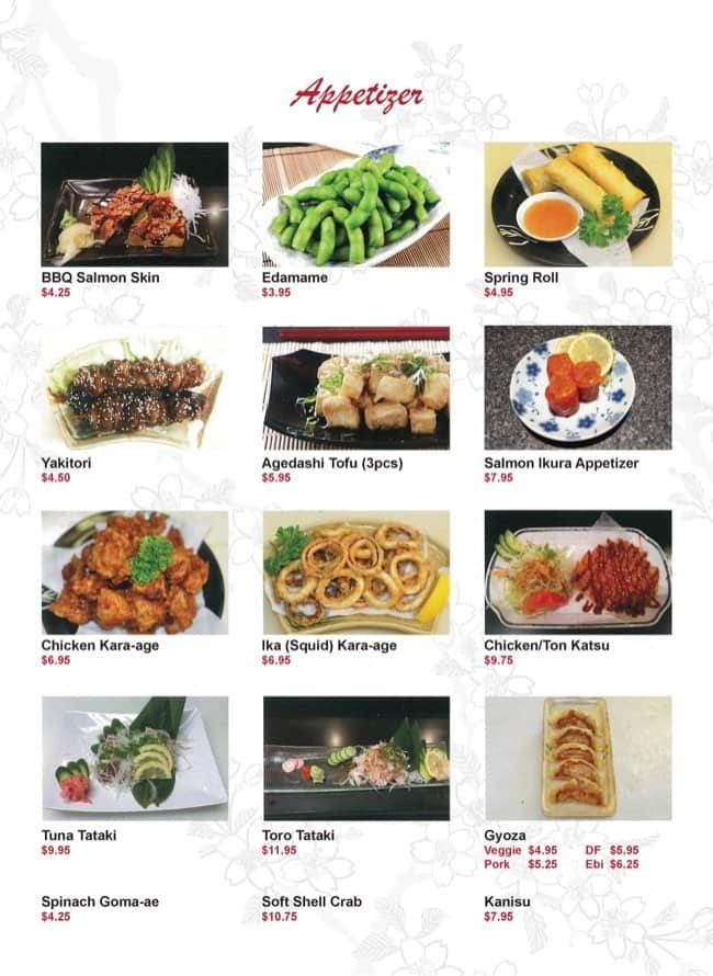 Menu of Maple Sushi Japanese Restaurant photo10