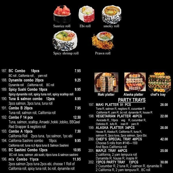 Menu of Daikichi Sushi photo5