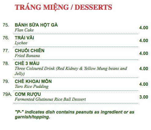 Menu of Pho Hung photo16