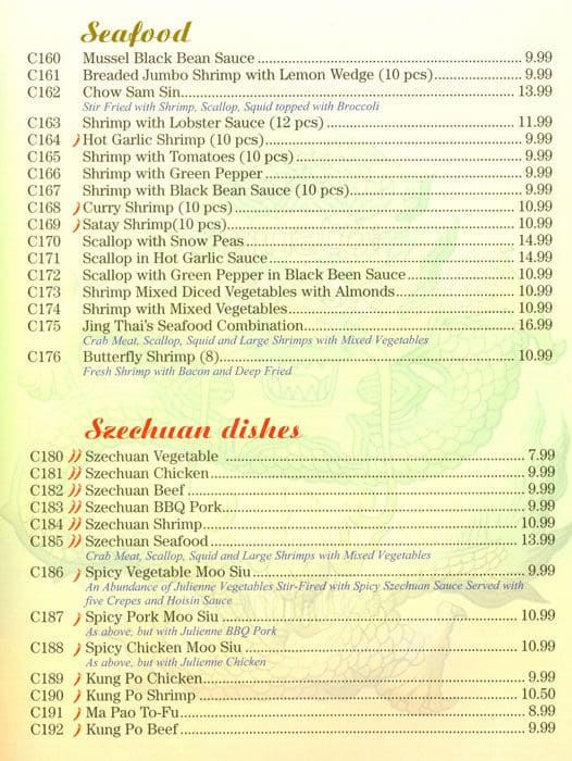 Menu of Jing Thai photo14