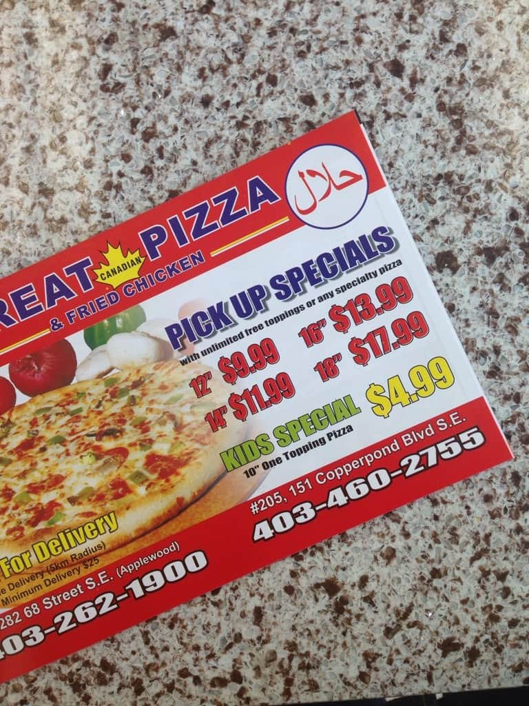 Menu of Great Canadian Pizza & Fried Chicken photo2
