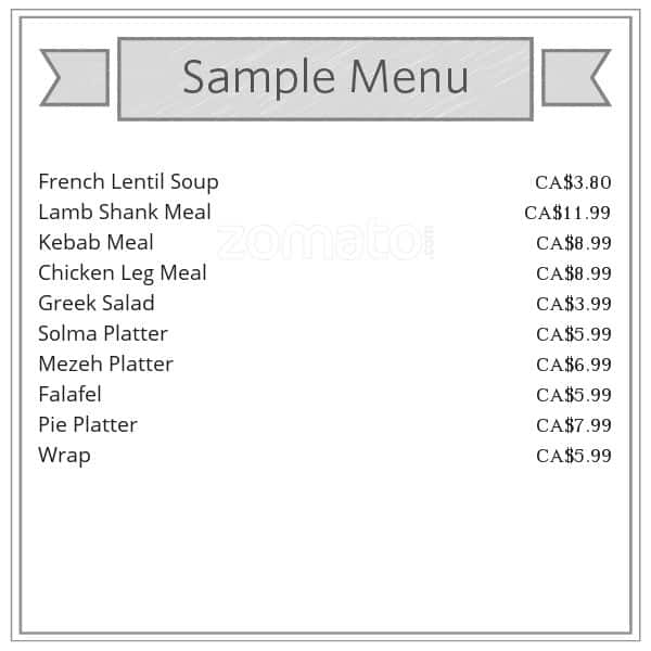 Menu of Yek O Yek Deli & Bulk Foods photo2