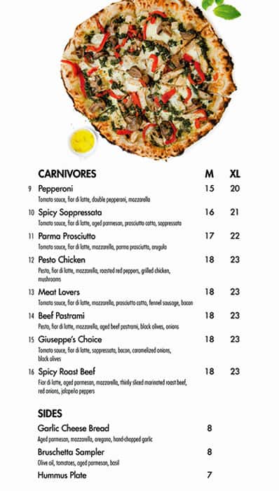 Menu of Ignite Pizzeria photo3