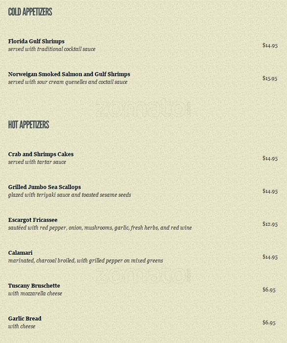 Menu of Bluffer’s Park photo4