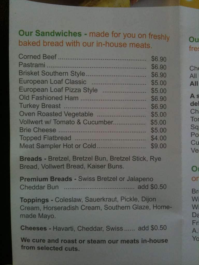 Menu of Fresh a Fare photo2
