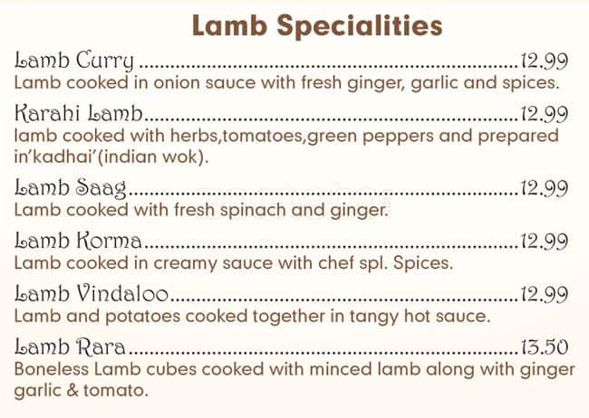 Menu of Curry Sensation photo6