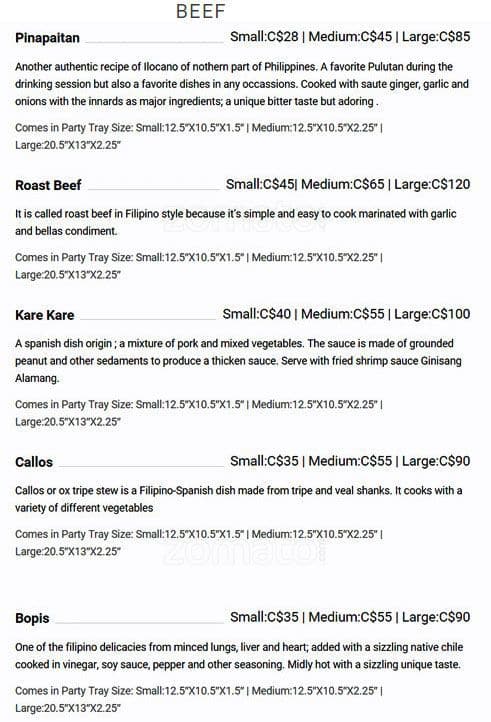 Menu of Bella’s Lechon photo7