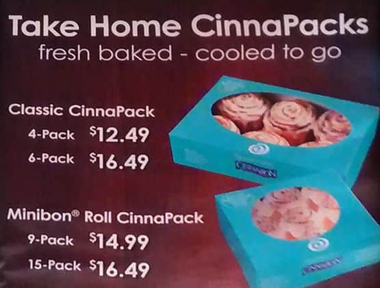 Menu of Cinnabon photo4