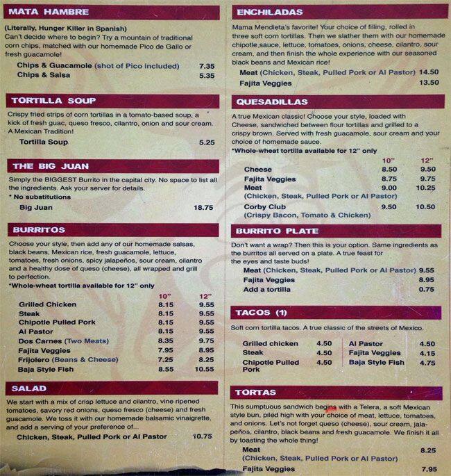 Menu of Burrito Borracho photo2