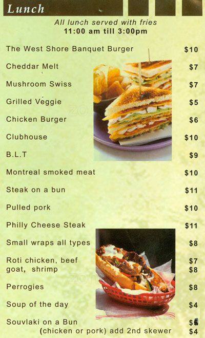 Menu of West Shore Bar & Grill photo10