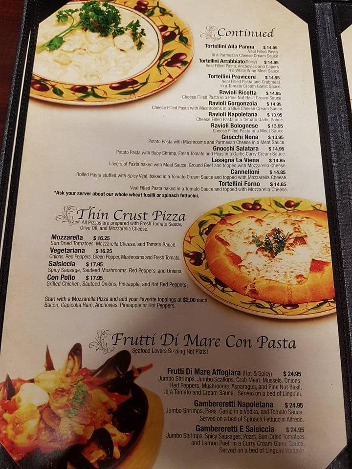 Menu of La Viena Italian Restaurant & Lounge photo5