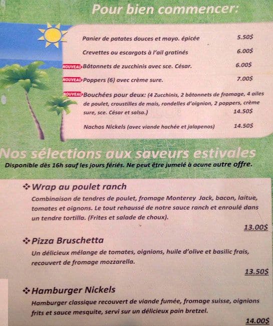 Menu of Nickels photo5