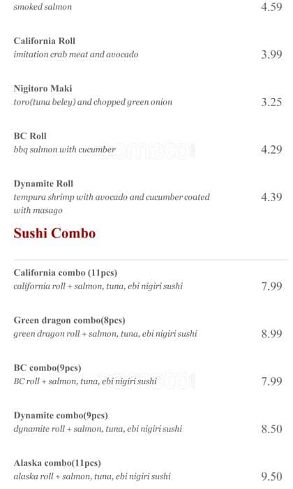 Menu of Hiro Japan photo7